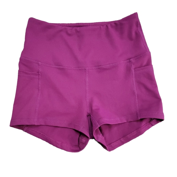BuffBunny fushia/purple short active shorts - Picture 2 of 5